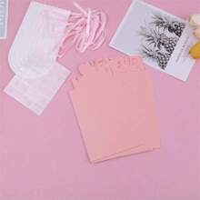 1set Customizable Baby 1st Birthday Party Decoration Set, Includes Banner, Flower String, Photo Wall, Photo Frame Clips - Pink - View 2