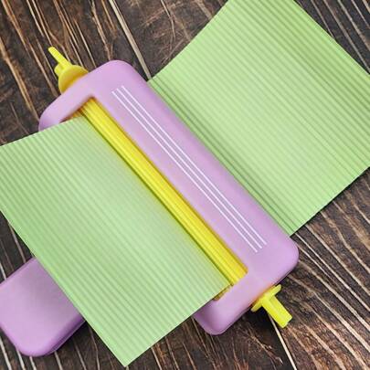 1 Pieza Engargoladora De Papel Rosa Para Proyectos De Bolsas De Papas Fritas, Perfecta Para Cortar Aluminio, Cartón Y Papel Encerado