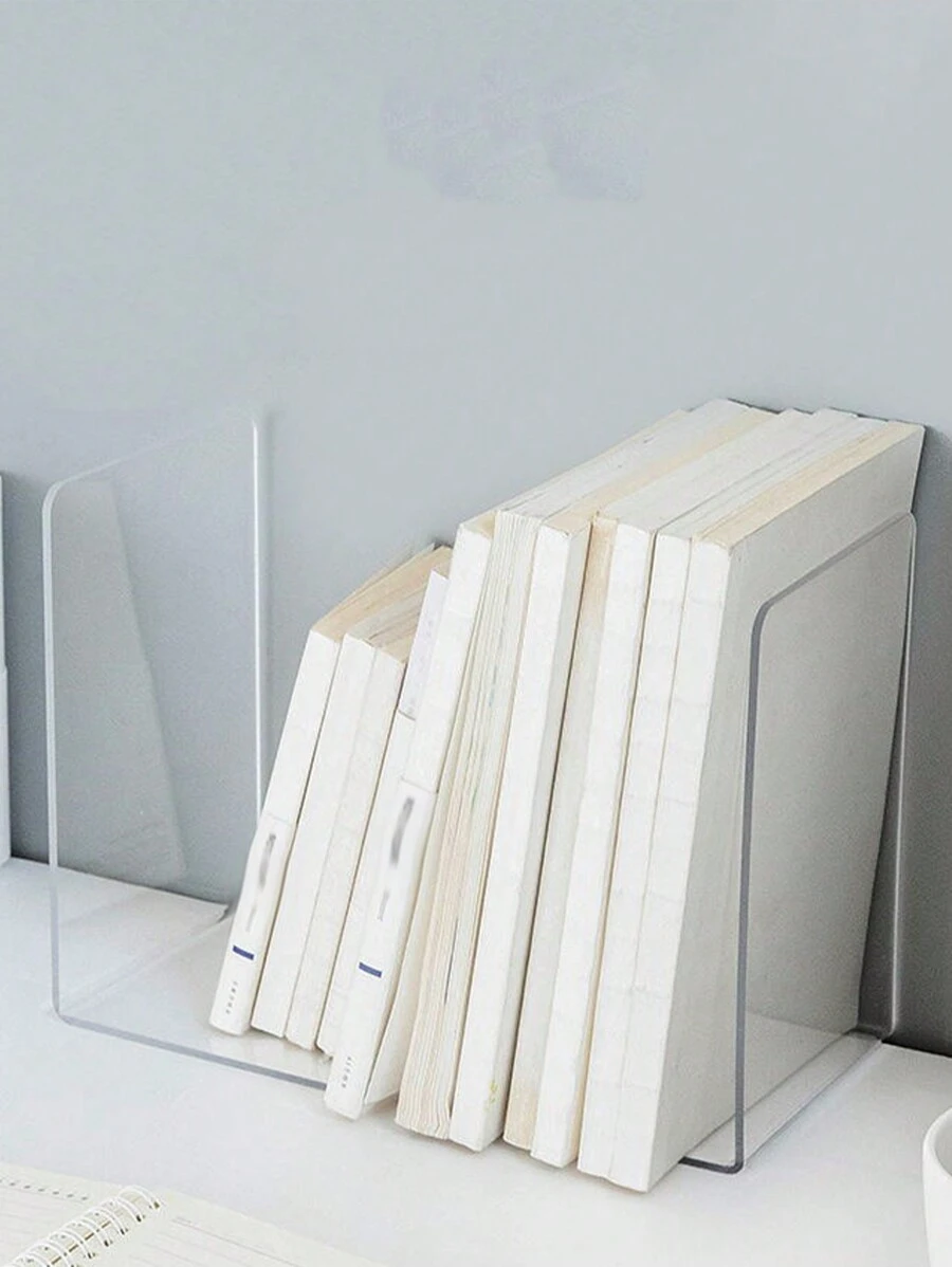 1個透明書立,學生收納桌面書本濕度分離書立 - 彩色 - 查看 1