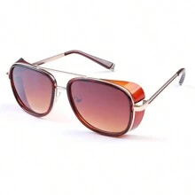 新款时尚防风时尚眼镜男女双光束复古个性眼镜 - 彩色 - 查看 9