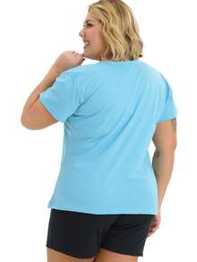Plus Size Co-Ords - 藍色 - 查看 3