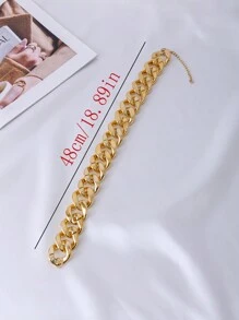 1條帶扣塑料平邊頸鏈,簡約頸鍊首飾 - 彩色 - 查看 8