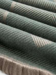 1pc Ladies' Green Check Plaid Pashmina Scarf With Heart And Herringbone Pattern, Soft And Warm For Daily Commute, Windproof, Suitable For Valentine'S Day Gift - Green - View 7