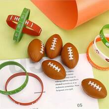 10pcs Mini Foam Sport Ball, Stress Relief Anxiety Toys, Football Party Favors, Party Bag Fillers, Creative Gifts, Classroom Awards [Super Web] - Brown - View 3