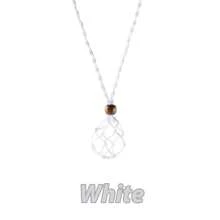 1PC Crystal Stone Holder Mesh Pocket Cage Pendant Necklace