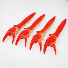 1pc Crab Claw Shaped Creative Personalized Press Type Ballpoint Pen, Clippable & Playable, Funny Neutral Marker With Ins Style - Multicolor - View 4