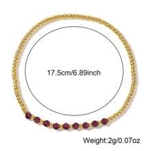 1 件天然寶石串珠手鍊 2024 年新款治癒保護鏈手工彈性珠寶激勵禮物送給她 - 彩色 - 查看 12