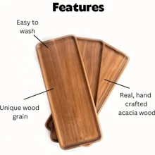 1 szt Drewno akacjowe Płyn do naczyń Z Dół Stoisko Dla Łazienka , Kuchnia , Świeca lub Roślina Wyświetlacz , Blat Dekoracje , Kabina prysznicowa Organizator I Przechowywanie Taca
