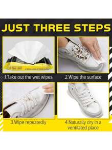 Sneaker Cleaner Wipes, Stain Remover & Cleaning Solution Wipes For Casual Shoes, Running Shoes, Athletic Shoes