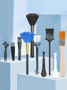10pcs/Set Keyboard Cleaning Brush For Laptop, Multipurpose Tool Brush For Dust Removal In A Narrow Space - Multicolor - View 1