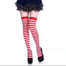 Women Over The Knee Socks - Rojo y blanco - Ver 2