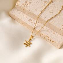 1 Miếng Châu Âu và Châu Mỹ Thời trang Và Dây chuyền Hình bát giác mặt trời Vật rủ xuống Vòng cổ bằng thép không gỉ Là A Tuyệt vời Qủa tặng Đối với Món quà - tám tia sao - Xem 4