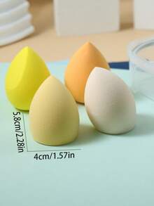 6 件裝化妝海綿套裝,包括葫蘆形、水滴形和斜切形狀,柔軟耐用,乾濕兩用 - 彩色 - 查看 6