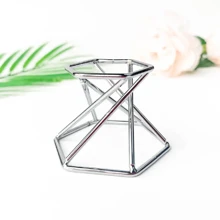 1pc Geometry Crystal Sphere Base Stand Ornaments For Placing All Kinds Of Crystal Sphere, Metal Sphere Bases, Healing Crystal Sphere Display Stand,Office Home Decor, Creative Gifts - Silver - View 1