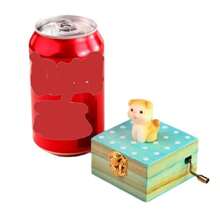 Wooden Hand Crank Music Box - Apricot - View 4