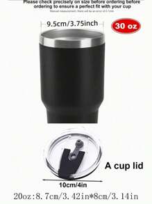 1pc/2pcs 30oz Magnetic Cup Lid With Push Slider/Airtight Seal/Liquid Leakproof/Plastic Cover/Circle Shape For Coffee/Travel/Fitness