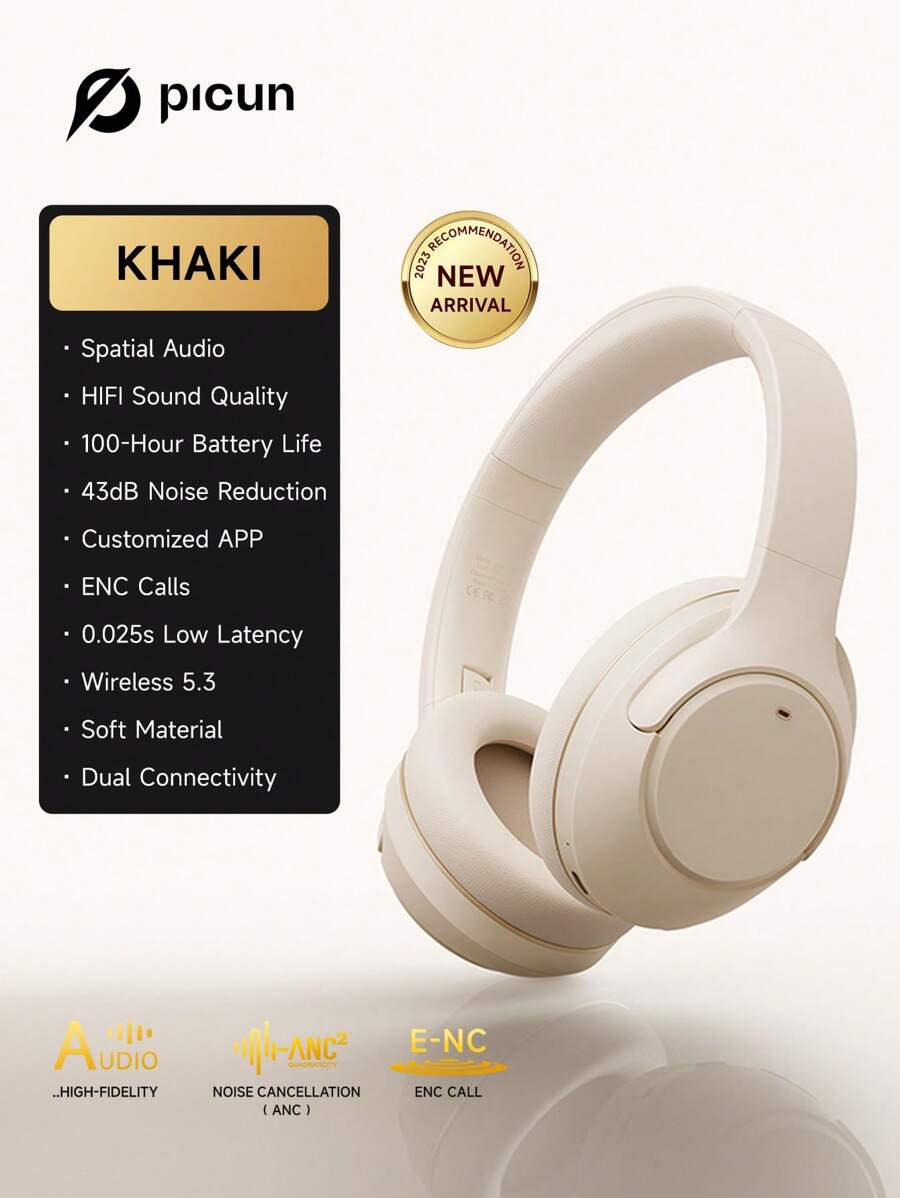 Picun Picun F2 Hybrid Active Noise Cancelling Headphones With Built-In ...