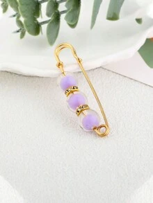 1 件腰带珍珠别针，可调节紧固件，用于衣服、裤子，防止滑落和起皱/移动，也可用作衣服夹 - 金色 - 查看 3