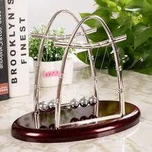 1 件橢圓帆形牛頓搖籃、桌上玩具,適合家居和辦公室裝飾 - 彩色 - 查看 2