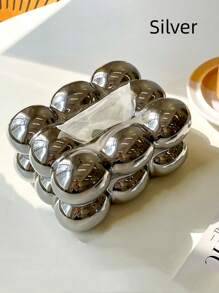 Modern Ceramic Tissue Box Holder, Suitable For Any Room With Stylish Design, 1pc Beige Tissue Box Cover Best Gifts Birthday - White - View 9