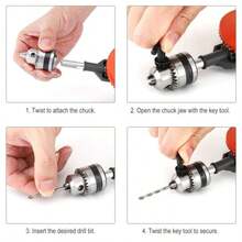 1pc Hand Drill 1/4 Inch Double Pin Crank Drill Wood Plastic Acrylic Circuit Board Punching Hand Drill - Red - View 8