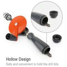 1pc Hand Drill 1/4 Inch Double Pin Crank Drill Wood Plastic Acrylic Circuit Board Punching Hand Drill - Red - View 6