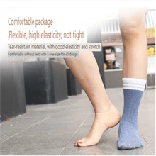 Silicone Heel Cup Protector, Unisex Heel Crack & Ankle Pain Relief Cushion Pads, Anti-Slip Shoe Inserts - Beige - View 5