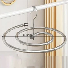 Xoắn ốc Quần áo Sấy khô Với Lớn Tròn Giá đỡ , Tuyệt vời Đối với Treo Chăn bông , , Chăn Và Quần áo Ban công Hoặc Nhà - Móc treo xoắn ốc-bạc - Xem 1