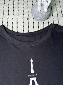 Men T-Shirt Co-Ords - màu đen - Xem 2