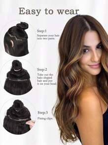 Synthetic Extensions Clip-In Hair Extensions - Dark Brown - View 7