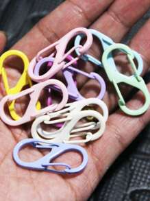 Random Mixed Color Diy Buckle, Multifunctional S-Shaped Carabiner 8-Shaped Alloy Buckle, Two-Way Backpack Hook Keychain Hanging Buckle - Random Color - View 6