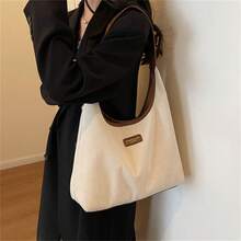 Love Thiết kế Túi tote , Hợp thời Dung lượng lớn Túi đeo vai , Da giả Đơn giản Cái túi Cho công việc - trắng - Xem 3