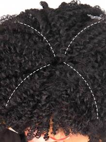 14inch African Roll With Bangs Black Synthetic Wig Women Wear Daily For Banquets And Parties - Black - View 11