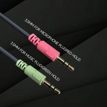 7.1聲道3.5mm有線耳罩式耳機，帶有深度低音，適合遊戲、音樂、手機、網課使用，適用於桌面電腦、筆記型電腦，男女皆宜 - 黑色 - 查看 6