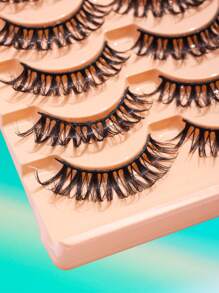 14 cặp/bộ Lông mi Với Thiết kế đuôi cá , Kéo dài Và Uốn xoăn Hiệu ứng , Vượt qua Phong cách , - Lông mi  mắt mèo - Xem 3