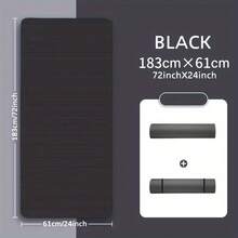 1pc Yoga Mat/Exercise Mat For Home Floor Non-Slip Mat For Men And Women Sports Workout - Black - View 7