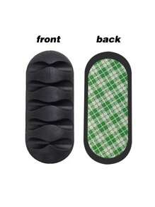 5pcs/set 5 Hole Cable Fixer & Organizer For Data Cables - Black - View 5