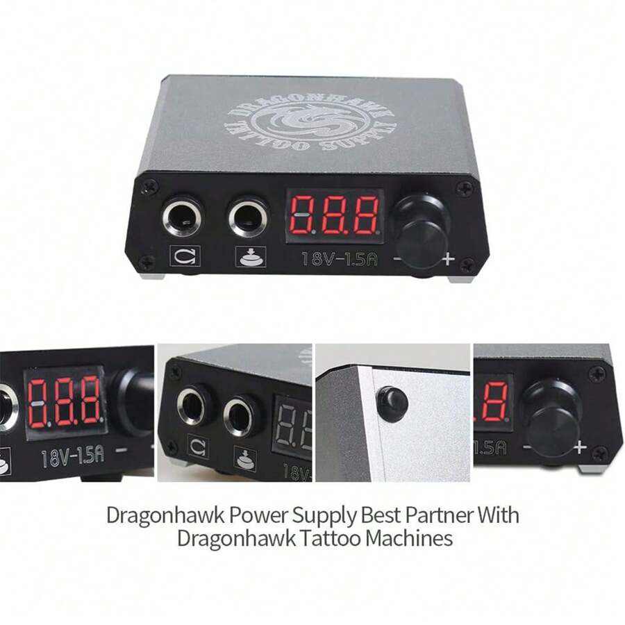 Dragonhawk Traditional Pro Complete Tattoo Kit Two Machines Gun Easy