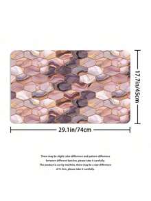 4pcs Creative Marble Pattern Printed Shower Curtain Set, Bathroom Suite Shower Curtain & Mat, Bathroom Decor Mat, Toilet Seat Cover & Non-Slip U-Shaped Mat, Waterproof Shower Curtain, 12 Hooks Included - Multicolor - View 7