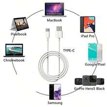 1 Stück USB Typ C Ladekabel, USB A zu USB C Schnellladekabel Typ C Datensynchronisationskabel, kompatibel mit 15/15 Plus/15 Pro/15 Pro Max, kompatibel mit Galaxy A14 5G A13 A54 A53 S25 S24 S23 S22 Ultra S21 S20 A23 A24 A03s 7Pro 6 Moto Android Handy Ladekabel