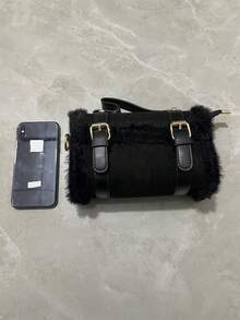 2023 Mới Thời trang Của phụ nữ Sang trọng Phong cách Thiết kế nối Với Khóa Đồ trang trí Thiết kế Có thể mang đi Ví Thích hợp Cho du lịch Và Mua sắm - màu đen - Xem 5