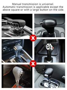Cartoon Car Seat Belt & Handbrake & Gear Shift Cover Set, Cute Car Interior Decoration - Black and White - View 4
