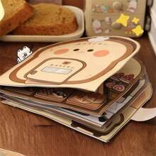 一個尺寸的麵包店紙質玩具書DIY手工安靜書食品紙娃娃，附材料以紓壓和創作手帳 - 紫紅色 - 查看 4