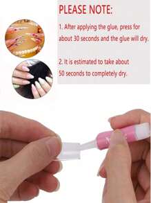 5支装指甲胶水 - 超强粘合，瞬间粘合，持久耐用，方便携带，2克/支 - 無色 - 查看 5