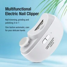 Hailicare Electric Nail Clipper | Smart Electric Nail Clipper With Anti-Pinch, Nail Polishing, Illumination, And Grinding Functions. Suitable For All Ages. Portable And Long Battery Life. High-End Packaging, Ideal As A Gift. Halloween - White - View 4