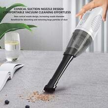 Portable Car Vacuum Cleaner Mini Handheld Vacuum For Car - White - View 1
