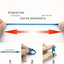 6件套懒人鞋带扣免系带成人通用颜色个性小白鞋休闲运动防系鞋带 - 紫色 - 查看 3