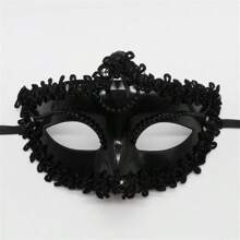 1个狂欢节面具、半脸面具、派对面具、创意面具、儿童表演面具[固定绳颜色随机/轻微胶印不可避免] - 彩色 - 查看 6