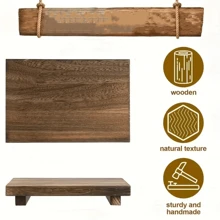 1 szt Drewno akacjowe Płyn do naczyń Z Dół Stoisko Dla Łazienka , Kuchnia , Świeca lub Roślina Wyświetlacz , Blat Dekoracje , Kabina prysznicowa Organizator I Przechowywanie Taca