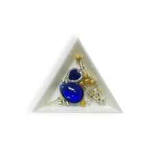 10PCS Plastic Triangle Nail Tray DIY Bead Crystal Sorting Storage Plate Manicure Tools Accessory Earrings Holder - White - View 9